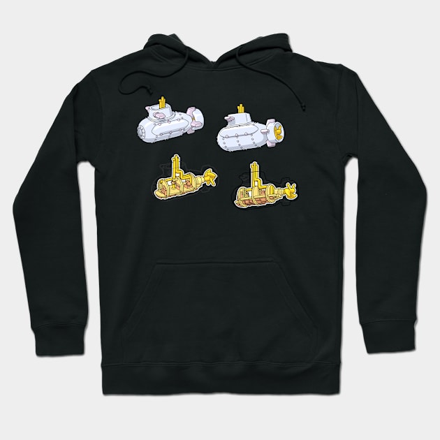 Submarine Diagram Illustration Hoodie by taylorcustom